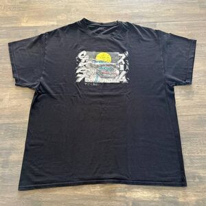 Vintage Style ELDON Japanese Racing Car Cyber Y2K Graphic T-Shirt Black Size XL